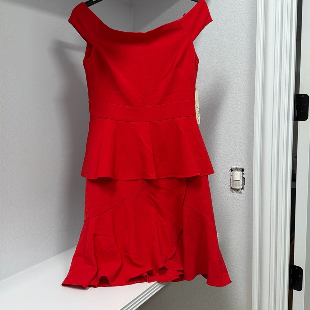 Brand new Eliza J off the shoulder ruffle dress!